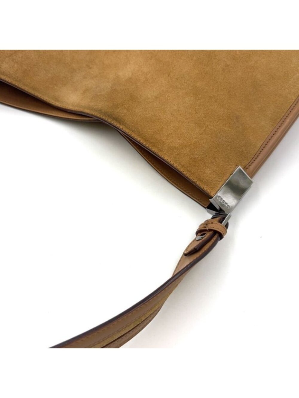 Gucci Leather Suede Brown Shoulder Bag Silver - Picture 13 of 15